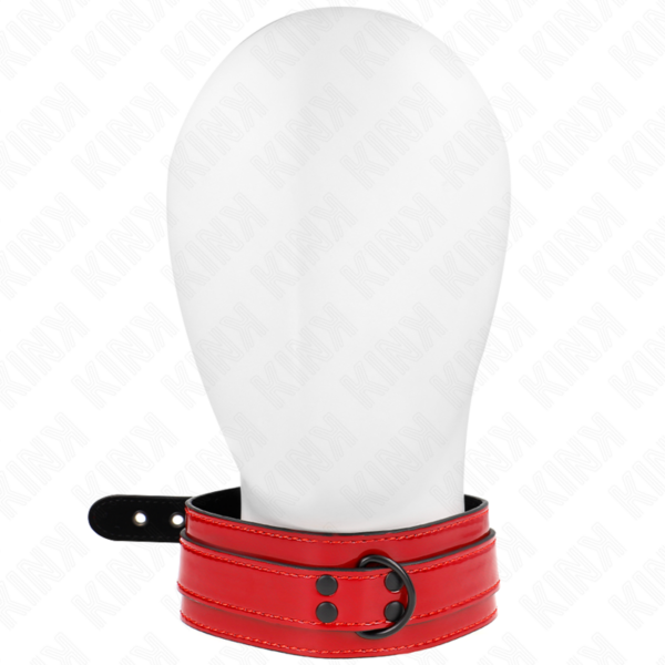 Imagen del artículo erótico KINK - COLLAR AJUSTABLE ROJO VINO 37.5-49.5 CM X 5 CM de KINK COLLAR & GAG en la sección BDSM & BONDAGE |Bondage|Collares de Millenial Sexshop.