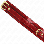 KINK - COLLAR AJUSTABLE ROJO VINO DETALLES DORADOS 29-42.5 CM X 4 CM - Imagen 5