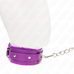 KINK - COLLAR CON CORREA 65 CM CON RESTRICCIONES MORADO AJUSTABLE 36-42 CM X 5.5 CM - Imagen 3