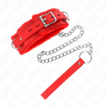 KINK - COLLAR CON CORREA 65 CM CON RESTRICCIONES ROJO AJUSTABLE 36-42 CM X 5.5 CM - Imagen 3