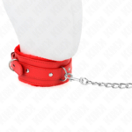 KINK - COLLAR CON CORREA 65 CM CON RESTRICCIONES ROJO AJUSTABLE 36-42 CM X 5.5 CM - Imagen 5