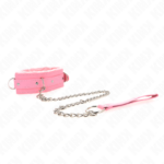 KINK - COLLAR CON CORREA 65 CM CON RESTRICCIONES ROSA AJUSTABLE 36-42 CM X 5.5 CM - Imagen 2