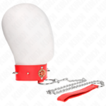 KINK - COLLAR CON CORREA 65 CM CUELLO DE DIAMANTES ROJO AJUSTABLE 35-51 CM X 7 CM - Imagen 2