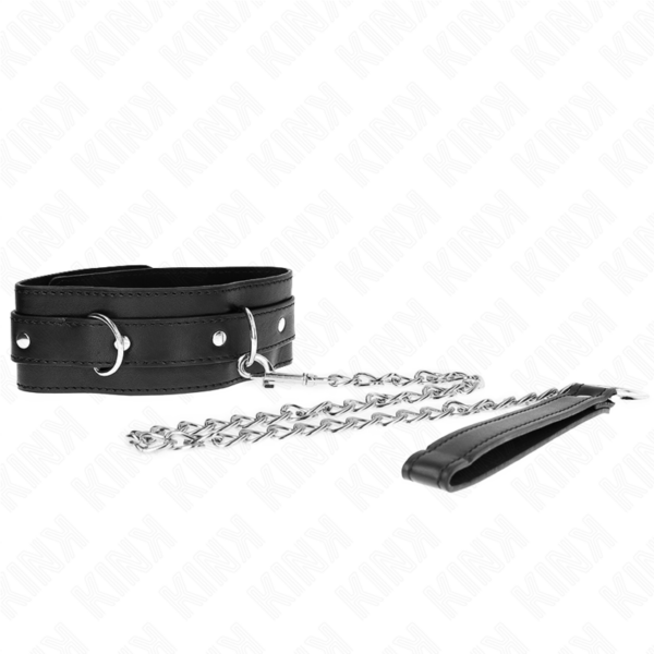 Imagen del artículo erótico KINK - COLLAR CON CORREA 65 CM NEGRO 54 X 4.5 CM de KINK COLLAR & GAG en la sección BDSM & BONDAGE |Bondage|Collares de Millenial Sexshop.