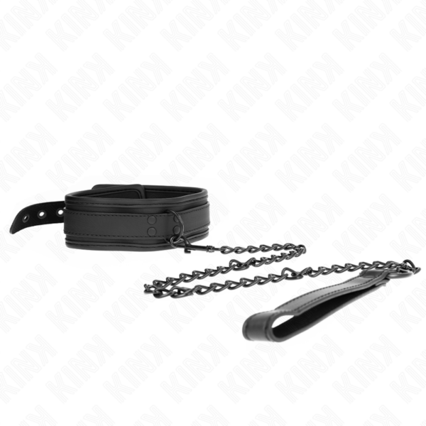 Imagen del artículo erótico KINK - COLLAR CON CORREA 78 CM BONDAGE DE NEOPRENO MODELO 1 AJUSTABLE 37.5 X 49.5 CM de KINK COLLAR & GAG en la sección BDSM & BONDAGE |Bondage|Collares de Millenial Sexshop.