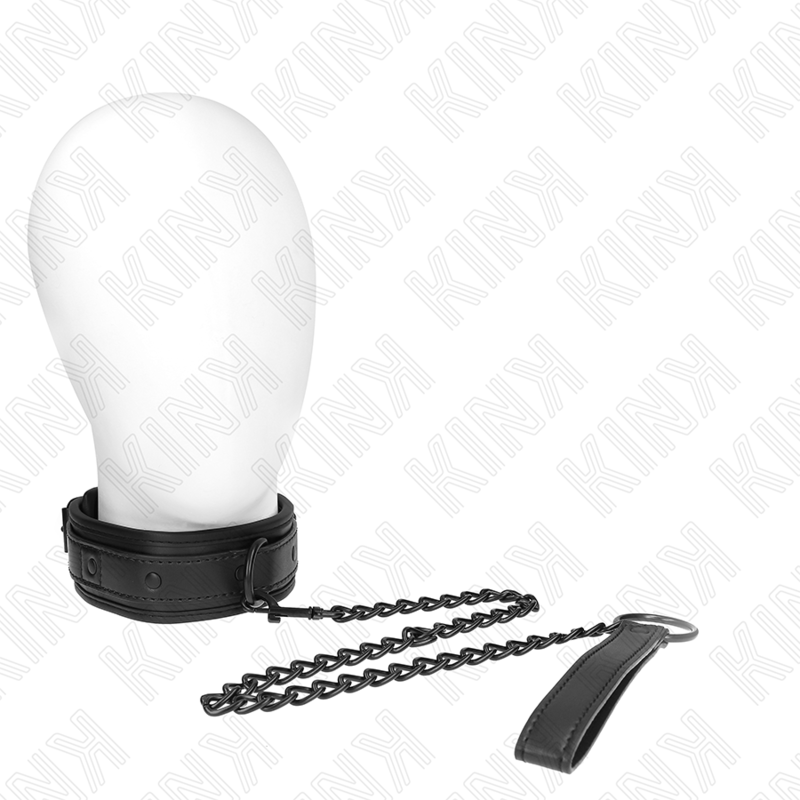 Imagen del artículo erótico KINK - COLLAR CON CORREA 78 CM BONDAGE DE NEOPRENO MODELO 2 AJUSTABLE 37.5 X 49.5 CM de KINK COLLAR & GAG en la sección BDSM & BONDAGE |Bondage|Collares de Millenial Sexshop.