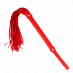 Imagen del artículo erótico KINK - LÁTIGO CON MANGO TEXTURIZADO ROJO 48.5 CM de KINK IMPACT & TOUCH en la sección BDSM & BONDAGE |Artículos BDSM|Látigos BDSM de Millenial Sexshop.
