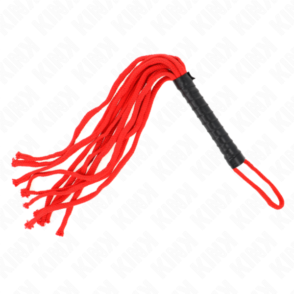 Imagen del artículo erótico KINK - LÁTIGO DE CUERDA ROJO 56 CM de KINK IMPACT & TOUCH en la sección BDSM & BONDAGE |Artículos BDSM|Látigos BDSM de Millenial Sexshop.