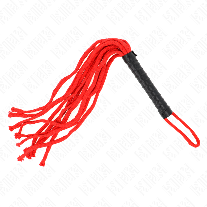 Imagen del artículo erótico KINK - LÁTIGO DE CUERDA ROJO 56 CM de KINK IMPACT & TOUCH en la sección BDSM & BONDAGE |Artículos BDSM|Látigos BDSM de Millenial Sexshop.