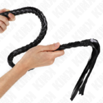 KINK - LÁTIGO DE SERPIENTE CON ANILLO DE MANO NEGRO 65 CM - Imagen 2