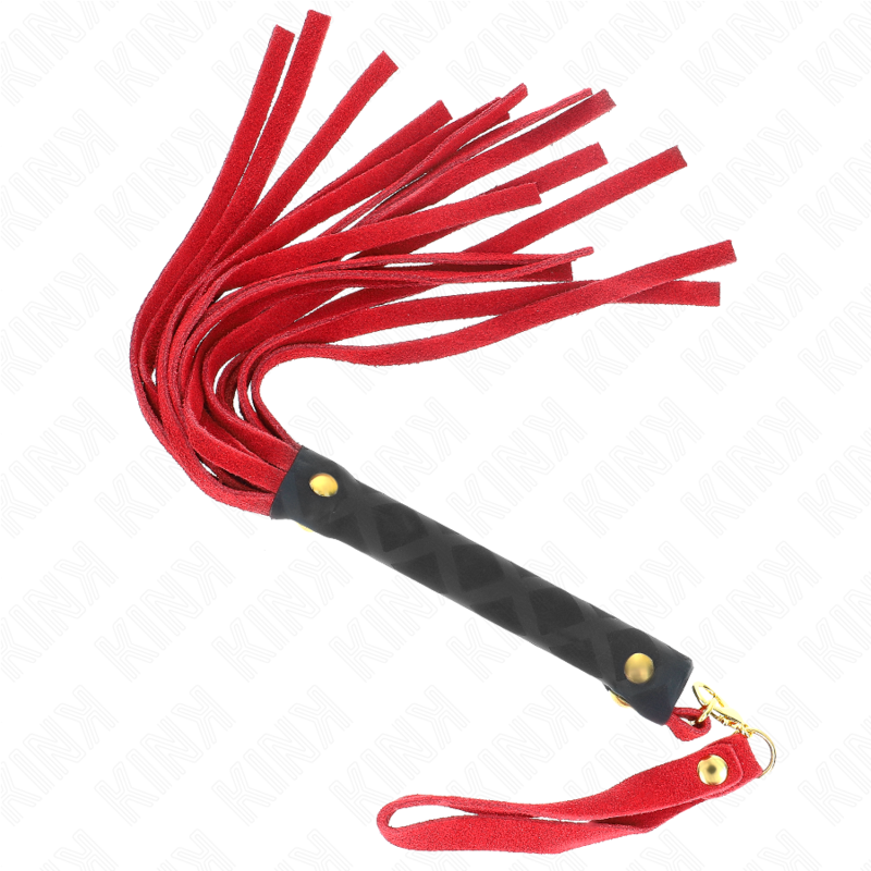 Imagen del artículo erótico KINK - LÁTIGO MINI PIEL DE ANTE ROJO 30 CM de KINK IMPACT & TOUCH en la sección BDSM & BONDAGE |Artículos BDSM|Látigos BDSM de Millenial Sexshop.