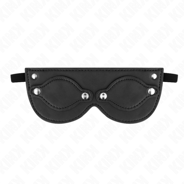 Imagen del artículo erótico KINK - MÁSCARA DE POLIPIEL CON CUBIERTAS PARA OJOS DESMONTABLES 22 x 9 CM de KINK MASKED ALLURE en la sección BDSM & BONDAGE |Bondage|Máscaras de Millenial Sexshop.