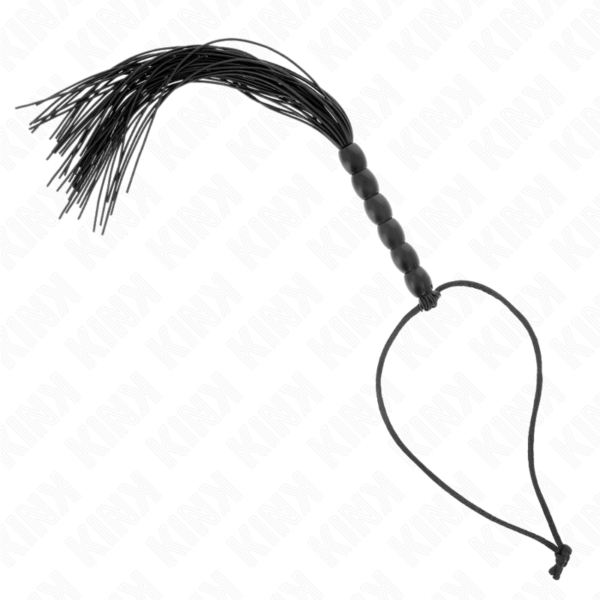 Imagen del artículo erótico KINK - MINI LÁTIGO DE SILICONA CON AGARRE 6 BOLAS NEGRO 26 CM de KINK IMPACT & TOUCH en la sección BDSM & BONDAGE |Artículos BDSM|Látigos BDSM de Millenial Sexshop.