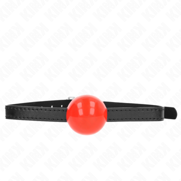 Imagen del artículo erótico KINK - MORDAZA DE BOLA 4 CM SÓLIDA SIMPLE ROJO 65 x 1.5 CM de KINK COLLAR & GAG en la sección BDSM & BONDAGE |Bondage|Mordazas de Millenial Sexshop.