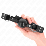 KINK - MORDAZA DE BOLA 4 CM SUAVE Y SÓLIDA CON CORREA DE POLIPIEL 62 x 2.5 CM AJUSTABLE 42-58 CM - Imagen 4