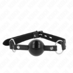 Imagen del artículo erótico KINK - MORDAZA DE BOLA 4 CM TPE CON CANDADO NEGRO 60 x 2 CM de KINK COLLAR & GAG en la sección BDSM & BONDAGE |Bondage|Mordazas de Millenial Sexshop.