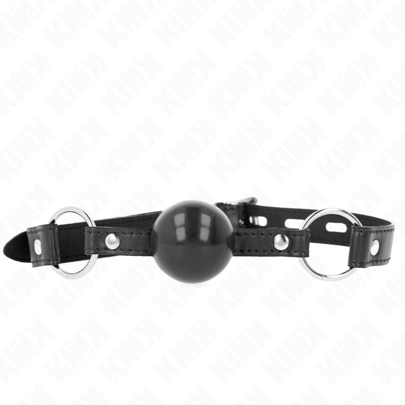 Imagen del artículo erótico KINK - MORDAZA DE BOLA 4 CM TPE NEGRO 60 x 2 CM de KINK COLLAR & GAG en la sección BDSM & BONDAGE |Bondage|Mordazas de Millenial Sexshop.