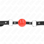 Imagen del artículo erótico KINK - MORDAZA DE BOLA 4 CM TPE ROJO 60 x 2 CM de KINK COLLAR & GAG en la sección BDSM & BONDAGE |Bondage|Mordazas de Millenial Sexshop.
