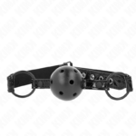 Imagen del artículo erótico KINK - MORDAZA DE BOLA 4.5 CM CON PATRÓN DE DIAMANTE MODELO 3 64.5 CM AJUSTABLE 42- 60 CM de KINK COLLAR & GAG en la sección BDSM & BONDAGE |Bondage|Mordazas de Millenial Sexshop.