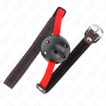 KINK - MORDAZA DE BOLA 4.5 CM DURA HUECA CON CINTURÓN ELÁSTICO 56 x 1.5 CM - Imagen 2