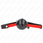 Imagen del artículo erótico KINK - MORDAZA DE BOLA 4.5 CM DURA HUECA CON CINTURÓN ELÁSTICO 56 x 1.5 CM de KINK COLLAR & GAG en la sección BDSM & BONDAGE |Bondage|Mordazas de Millenial Sexshop.