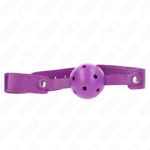 Imagen del artículo erótico KINK - MORDAZA DE BOLA 4.5 CM TRANSPIRABLE MORADO 65 x 2.5 CM de KINK COLLAR & GAG en la sección BDSM & BONDAGE |Bondage|Mordazas de Millenial Sexshop.