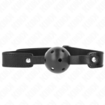 Imagen del artículo erótico KINK - MORDAZA DE BOLA 4.5 CM TRANSPIRABLE NEGRO 65 x 2.5 CM de KINK COLLAR & GAG en la sección BDSM & BONDAGE |Bondage|Mordazas de Millenial Sexshop.