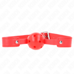 Imagen del artículo erótico KINK - MORDAZA DE BOLA 4.5 CM TRANSPIRABLE ROJO 65 x 2.5 CM de KINK COLLAR & GAG en la sección BDSM & BONDAGE |Bondage|Mordazas de Millenial Sexshop.