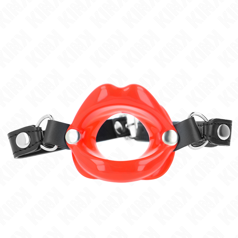 KINK - MORDAZA LABIAL 8 CM CON CORREA DE POLIPIEL ROJO 63 x 2 CM AJUSTABLE 39-58 CM-MillenialSexshop-KINK COLLAR & GAG Imagen del artículo erótico KINK - MORDAZA LABIAL 8 CM CON CORREA DE POLIPIEL ROJO 63 x 2 CM AJUSTABLE 39-58 CM de KINK COLLAR & GAG en la sección BDSM & BONDAGE |Bondage|Mordazas de Millenial Sexshop.