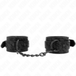 Imagen del artículo erótico KINK - MUÑEQUERAS DE ENCAJE AJUSTABLE NEGRO 19-26 CM de KINK WRIST RESTRAINT en la sección BDSM & BONDAGE |Bondage|Esposas de fijación de Millenial Sexshop.