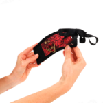 KINK - MUÑEQUERAS DISEÑO ESCÁNDALO ROJO-NEGRO DETALLE LAZO 24.5 CM X 6.5 CM - Imagen 4