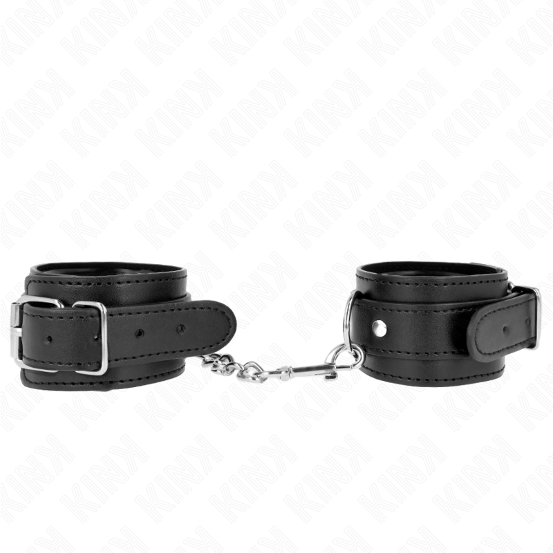 Imagen del artículo erótico KINK - MUÑEQUERAS FINAS NEGRO AJUSTABLE 21-33 CM de KINK WRIST RESTRAINT en la sección BDSM & BONDAGE |Bondage|Esposas de fijación de Millenial Sexshop.