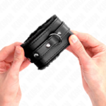 KINK - MUÑEQUERAS FORRADAS PREMIUM NEGRO CON CORREA NEGRO AJUSTABLE 17-29 CM X 6 CM - Imagen 3