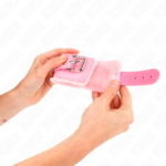 KINK - MUÑEQUERAS FORRADAS ROSA CON CORREA ROSA AJUSTABLE 20-29 CM X 5.5 CM - Imagen 4