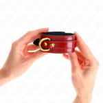 KINK - MUÑEQUERAS JOANNA ANGEL ROJO AJUSTABLE CON CADENA DORADO 16.5-26 CM X 4 CM - Imagen 3