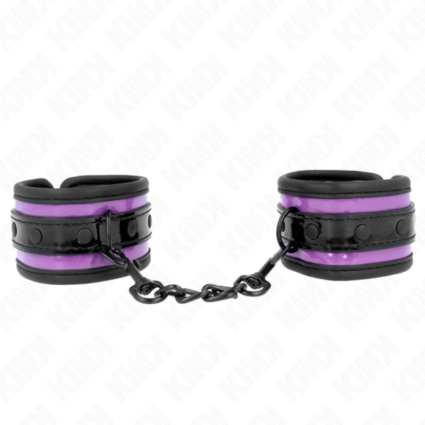 Imagen del artículo erótico KINK - MUÑEQUERAS NEOPRENO LILA AJUSTABLE 21-28 CM X 5 CM de KINK WRIST RESTRAINT en la sección BDSM & BONDAGE |Bondage|Esposas de fijación de Millenial Sexshop.
