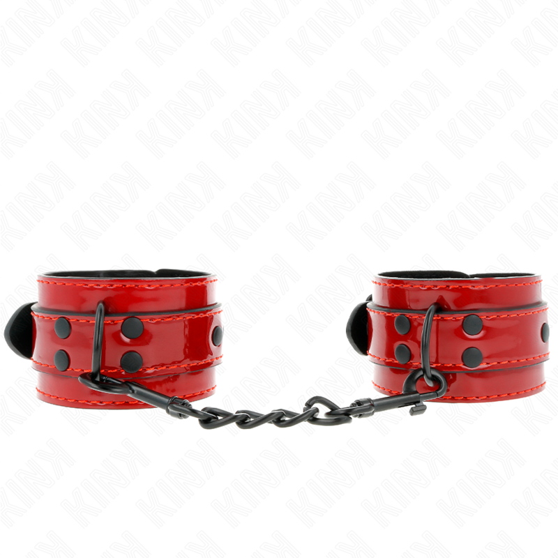 Imagen del artículo erótico KINK - MUÑEQUERAS ROJO OSCURO 23 X 5 CM de KINK WRIST RESTRAINT en la sección BDSM & BONDAGE |Bondage|Esposas de fijación de Millenial Sexshop.