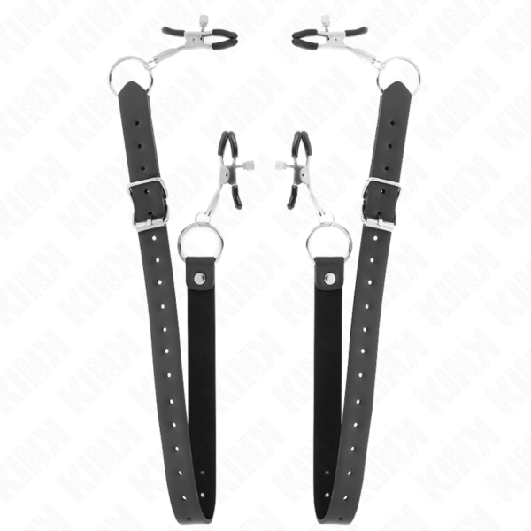 Imagen del artículo erótico KINK - PINZAS PARA CLÍTORIS 4 ENGANCHES AJUSTABLE 34-48 CM de KINK NIPPLE GRIP en la sección BDSM & BONDAGE |Artículos BDSM|Pinzas Clítoris BDSM de Millenial Sexshop.