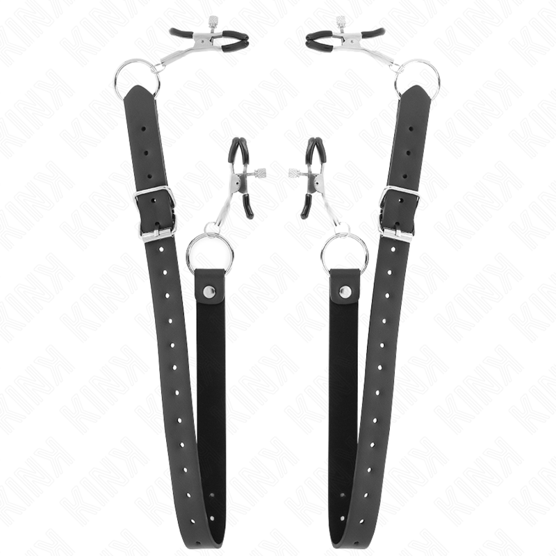 Imagen del artículo erótico KINK - PINZAS PARA CLÍTORIS 4 ENGANCHES AJUSTABLE 34-48 CM de KINK NIPPLE GRIP en la sección BDSM & BONDAGE |Artículos BDSM|Pinzas Clítoris BDSM de Millenial Sexshop.
