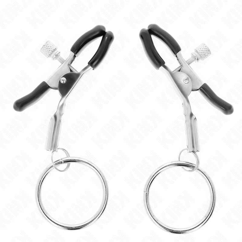 Imagen del artículo erótico KINK - PINZAS PARA PEZONES CON ARO 6 CM de KINK NIPPLE GRIP en la sección BDSM & BONDAGE |Artículos BDSM|Pinzas Pezones BDSM de Millenial Sexshop.