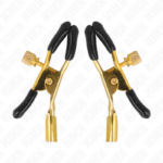 Imagen del artículo erótico KINK - PINZAS PARA PEZONES DORADO 6 CM de KINK NIPPLE GRIP en la sección BDSM & BONDAGE |Artículos BDSM|Pinzas Pezones BDSM de Millenial Sexshop.