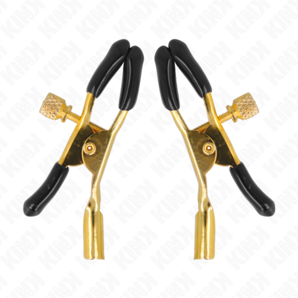 Imagen del artículo erótico KINK - PINZAS PARA PEZONES DORADO 6 CM de KINK NIPPLE GRIP en la sección BDSM & BONDAGE |Artículos BDSM|Pinzas Pezones BDSM de Millenial Sexshop.