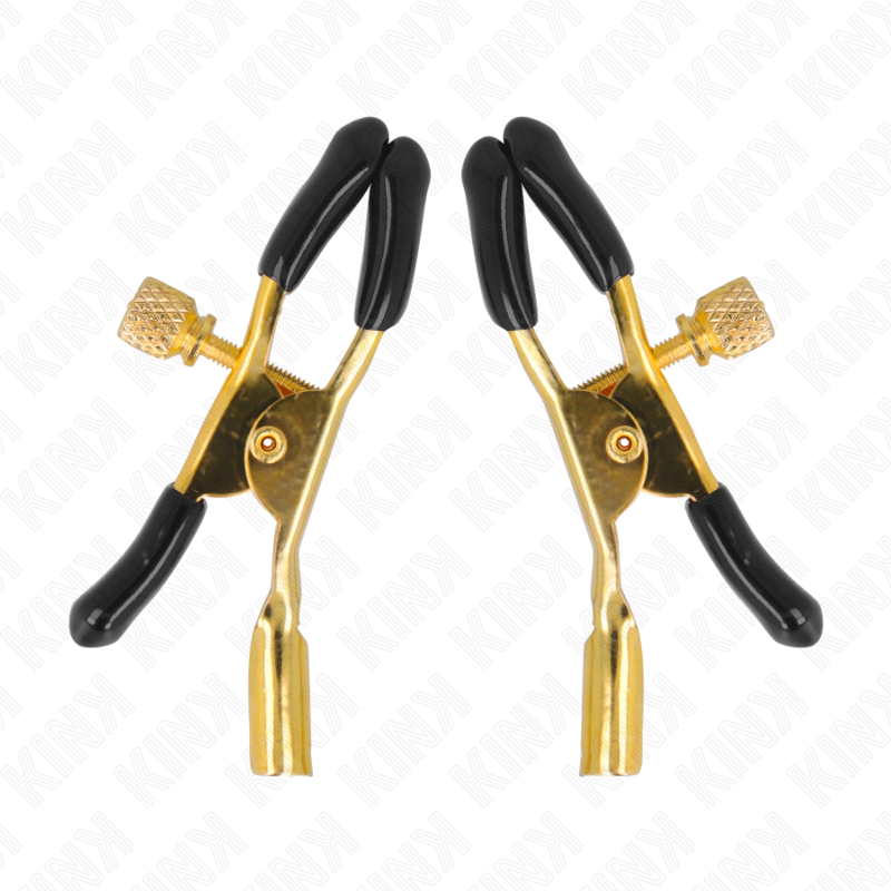Imagen del artículo erótico KINK - PINZAS PARA PEZONES DORADO 6 CM de KINK NIPPLE GRIP en la sección BDSM & BONDAGE |Artículos BDSM|Pinzas Pezones BDSM de Millenial Sexshop.