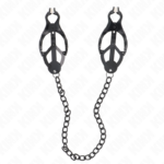Imagen del artículo erótico KINK - PINZAS PARA PEZONES ESTILO JAPONÉS CON CADENA NEGRO 30 CM de KINK NIPPLE GRIP en la sección BDSM & BONDAGE |Artículos BDSM|Pinzas Pezones BDSM de Millenial Sexshop.