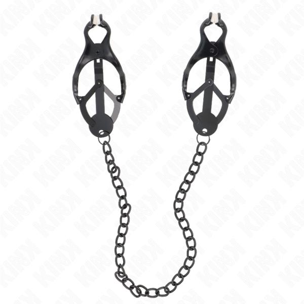 Imagen del artículo erótico KINK - PINZAS PARA PEZONES ESTILO JAPONÉS CON CADENA NEGRO 30 CM de KINK NIPPLE GRIP en la sección BDSM & BONDAGE |Artículos BDSM|Pinzas Pezones BDSM de Millenial Sexshop.