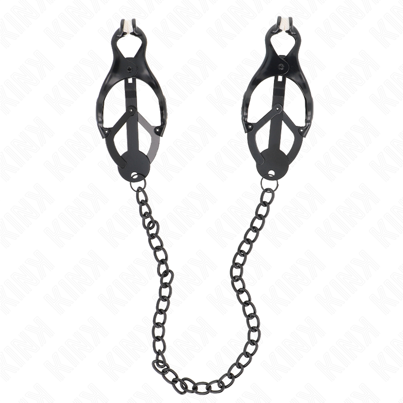 Imagen del artículo erótico KINK - PINZAS PARA PEZONES ESTILO JAPONÉS CON CADENA NEGRO 30 CM de KINK NIPPLE GRIP en la sección BDSM & BONDAGE |Artículos BDSM|Pinzas Pezones BDSM de Millenial Sexshop.