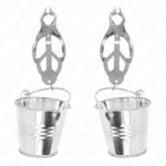 Imagen del artículo erótico KINK - PINZAS PARA PEZONES ESTILO JAPONÉS CON CUBOS PLATEADO de KINK NIPPLE GRIP en la sección BDSM & BONDAGE |Artículos BDSM|Pinzas Pezones BDSM de Millenial Sexshop.