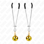 KINK - PINZAS PARA PEZONES FINA CON CASCABEL DORADO 7 CM - Imagen 2