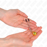KINK - PINZAS PARA PEZONES FINA CON CASCABEL DORADO 7 CM - Imagen 3