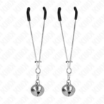 Imagen del artículo erótico KINK - PINZAS PARA PEZONES FINA CON CASCABEL PLATEADO 7 CM de KINK NIPPLE GRIP en la sección BDSM & BONDAGE |Artículos BDSM|Pinzas Pezones BDSM de Millenial Sexshop.